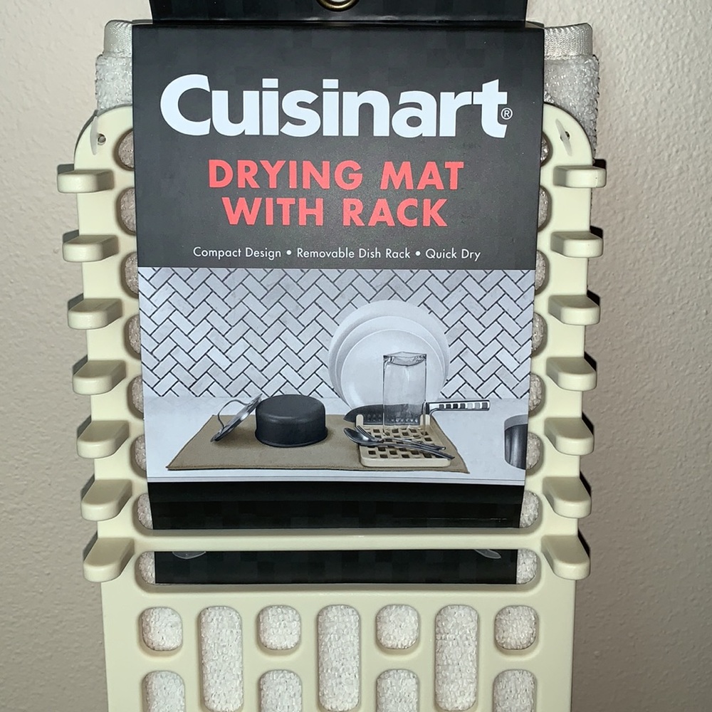 NWT Dish Drying Mat With Rack For Kitchen Counter Cuisinart